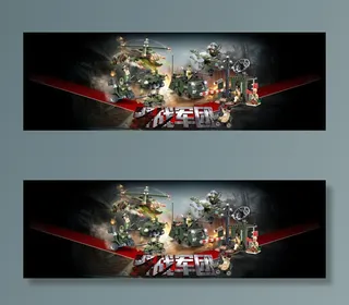 野战军团积木战争海报1920