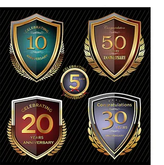 矢量结婚周年庆徽章