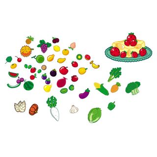 可爱的水果蔬菜矢量素材