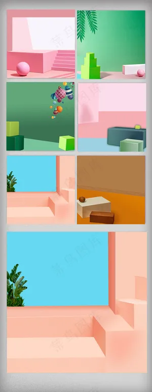 淘宝天猫2主图直通车背景模板