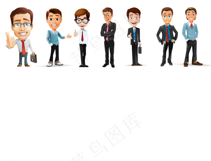 卡通西装图片psd模版下载