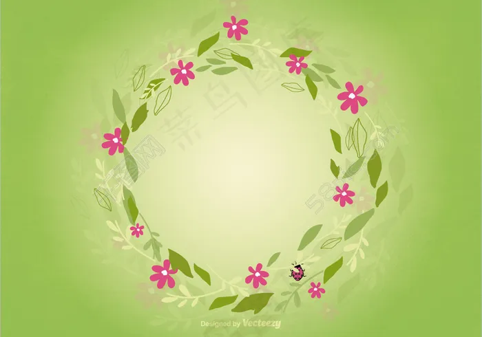 花圈的背景ai矢量模版下载