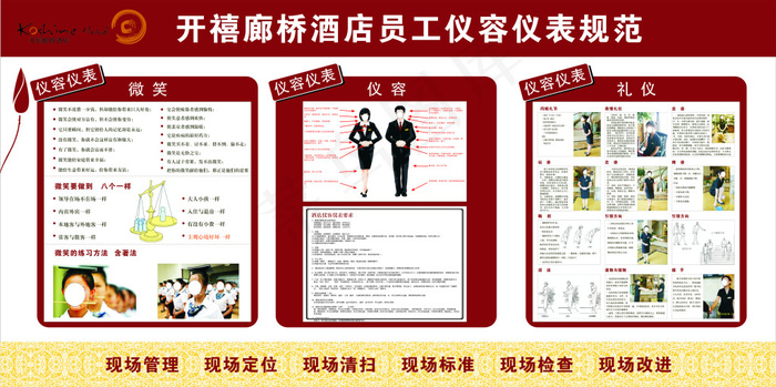 酒店员工仪容仪表规范(297X210)cdr矢量模版下载