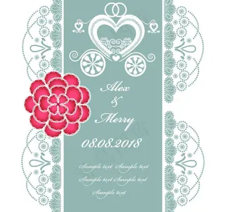 婚礼邀请卡图片