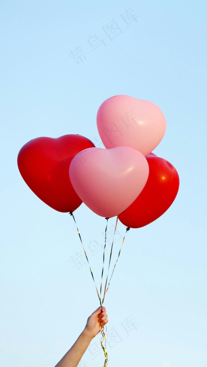 爱心气球高清摄影图片