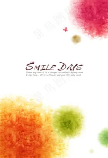 多彩水彩图案底纹背景PSD分层