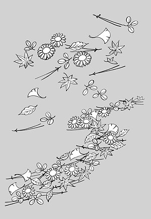 日本的植物花卉矢量素材图14（