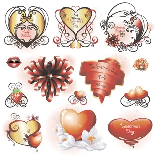 情人节心形标志设计矢量素材