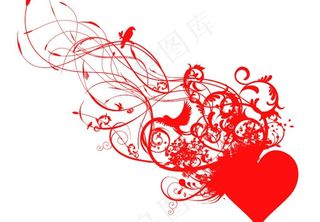 漂亮心形花纹笔刷图片