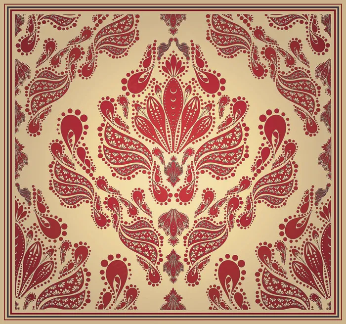 高清红色花纹背景jpg素材
