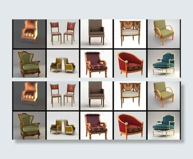 10款精美欧式椅子模型图片