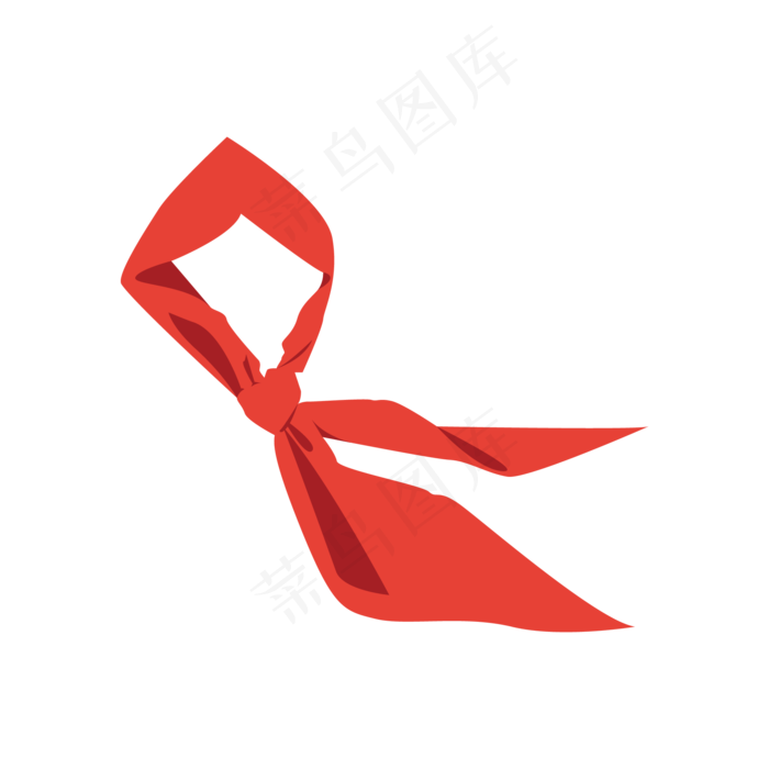 简约扁平卡通小学生开学少先队红领巾元素