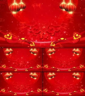 大气喜庆晚会年会开场视频背景