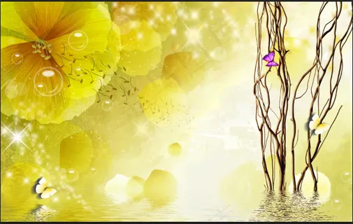 baby壁画水中花梦幻