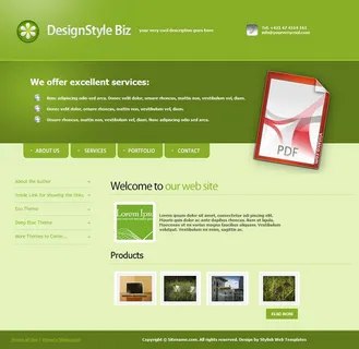 欧美简洁网页模板设计