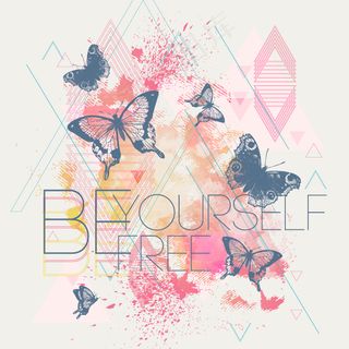 花矢量图 T恤图案 图文结合 泼墨 动物 免费素材