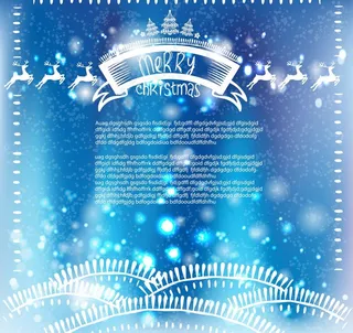 蓝色圣诞背景矢量素材图片