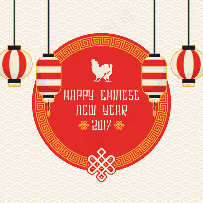 农历新年灯笼背景