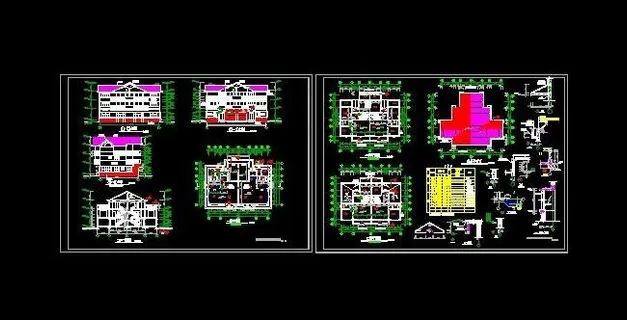 双拼三层带阳台别墅施工图 ... 双拼三层带阳台别墅施工图 ...