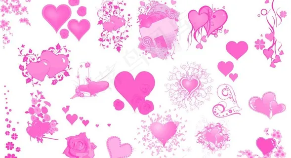 情人节心形笔刷图片