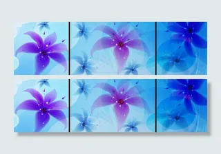 无框画百合图片