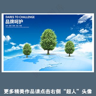 企业品牌呵护挂画海报