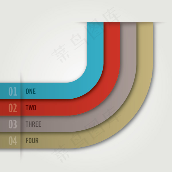 多色创意图标标签矢量图素材