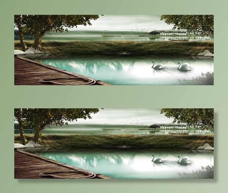公园美景(3543X1254(DPI:300))psd模版下载