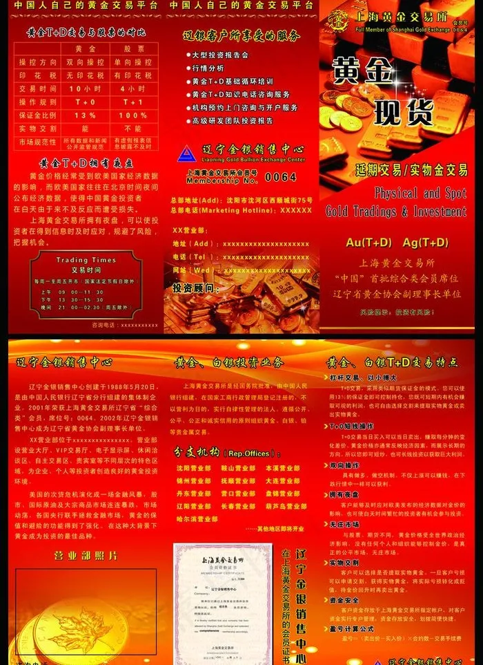 黄金交易所三折页(5351X7799(DPI:460))psd模版下载