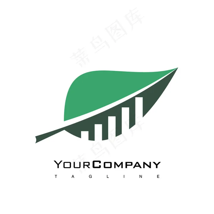 卡通树叶logo标志eps,ai矢量模版下载