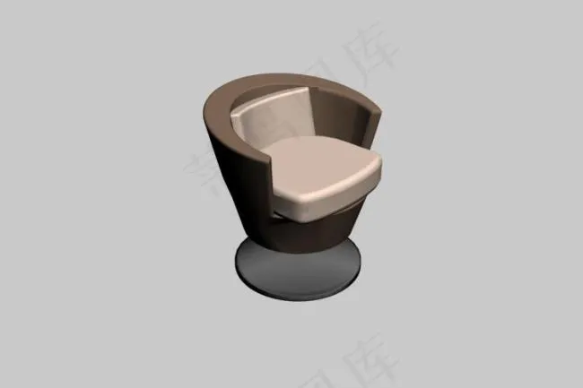 创意单人真皮沙发3D模型