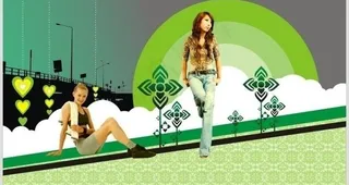 城市丽人 创意设计图片