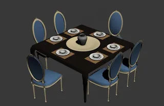 餐桌椅模型图片