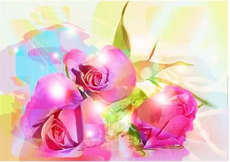 矢量素材玫瑰花朵梦幻光斑 矢量素材玫瑰花朵梦幻光斑