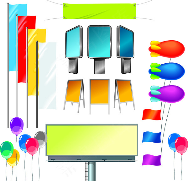 空白广告载体矢量素材