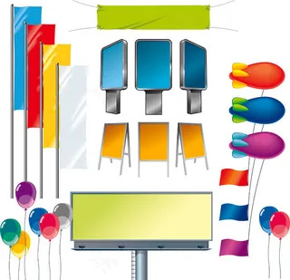 空白广告载体矢量素材