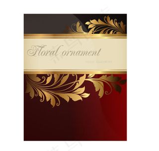 矢量素材金色花纹璀璨星光背景