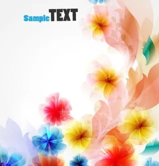 炫彩花纹背景矢量素材