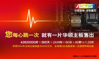 你每心跳一次 就有一片华硕主板售出