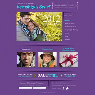 外国围巾网站首页网页PSD素