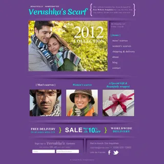 外国围巾网站首页网页PSD素