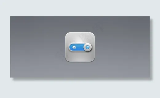 精致的滑动设置按钮PSD素材