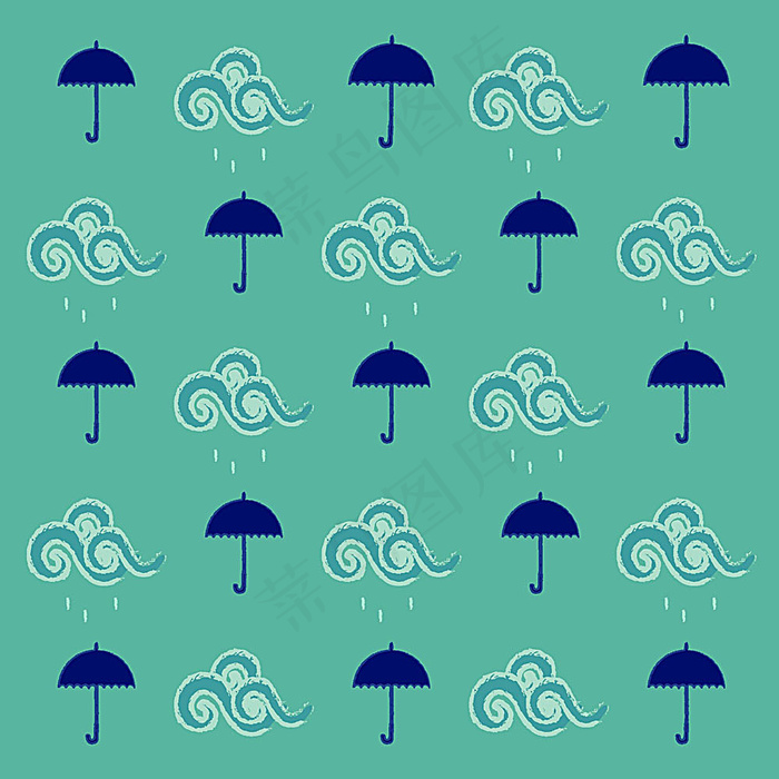 雨伞图案背景