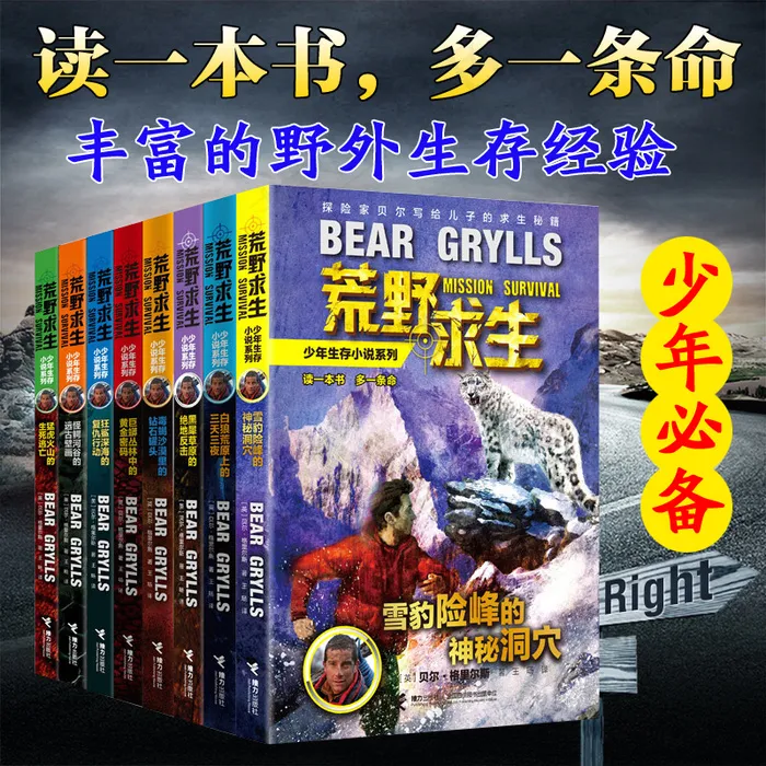 青少年野外求生应急经验作品集读物psd模版下载