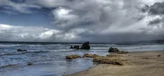 海滩边掠影图片