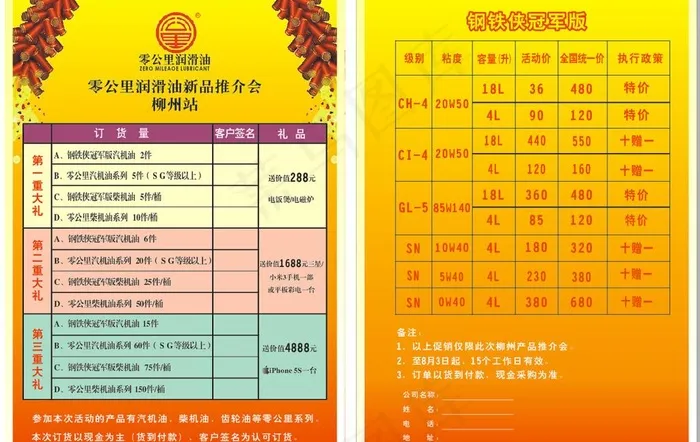 润滑油推介会cdr矢量模版下载