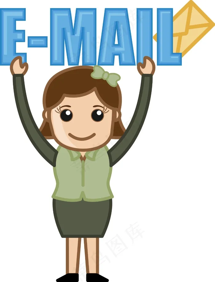 保持和电子邮件旗帜矢量插画eps,ai矢量模版下载