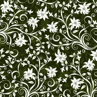 卷曲古典花叶纹样矢量素材免费下载