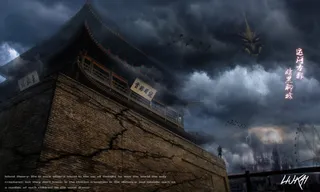 暗黑风格景点海报psd文件下载