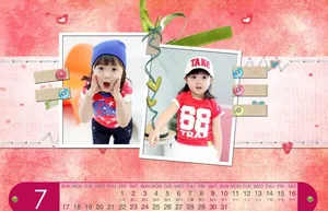 儿童7月台历